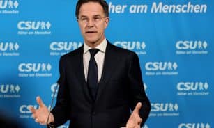 NATO generalinis sekretorius Markas Rutte. EPA/RONALD WITTEK