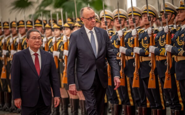 Vokietijos kancleris atvyko į Kiniją derybų dėl prekybos ir saugumo