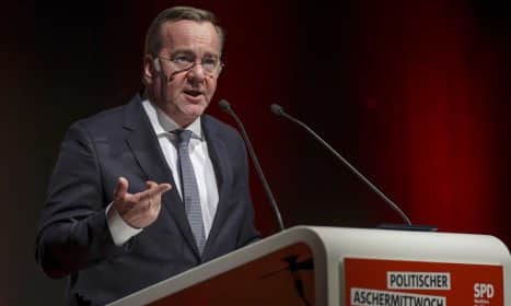 Pistorius „labai svarbiu žingsniu“ vadina planuojamą dronų įsigijimą. EPA-ELTA