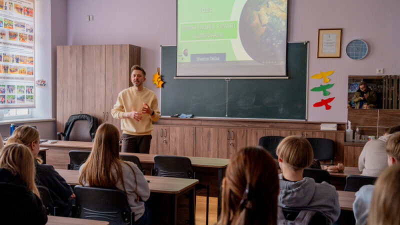 Alytaus gimnazistams uždavė provokuojantį klausimą, atsakymai nustebino net klimatologą