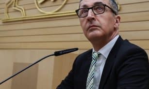 Vokietijos Badeno-Viurtembergo žemės rinkimus laimėjo žalieji, rodo preliminarūs duomenys. C. Ozdemiras. EPA-ELTA