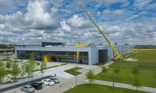 „Merko“ baigė statyti bendrovės „Continental Automotive Lithuania“ gamyklą Kaune. „Merko statyba“ nuotr.