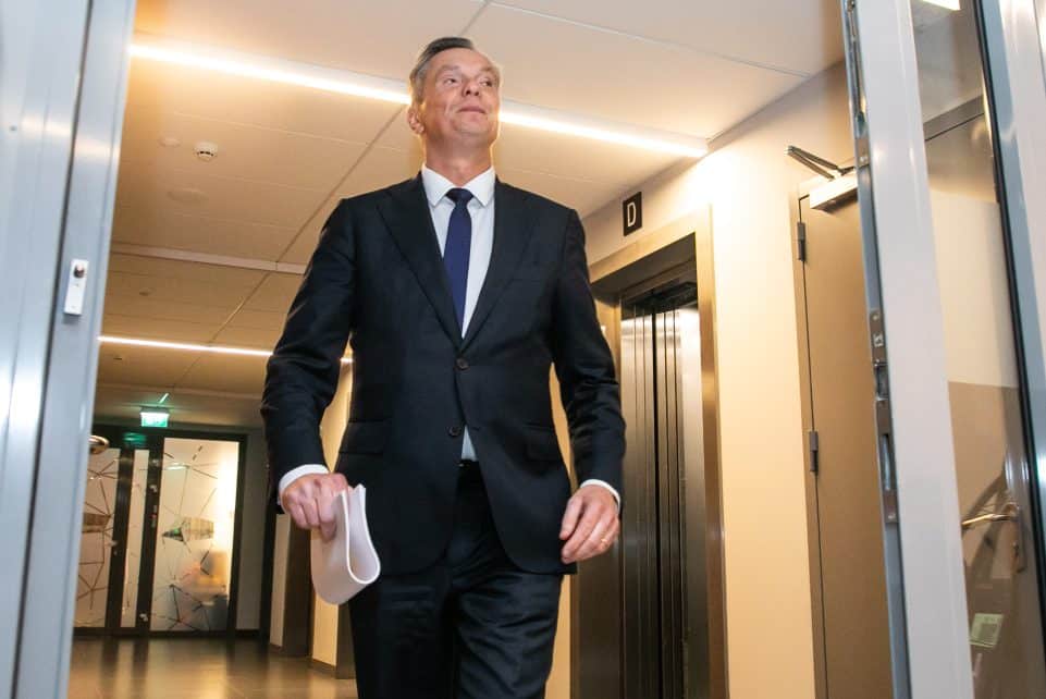 Ambasadoriaus Eitvydo Bajarūno spaudos konferencija dėl viešumoje. ELTA / Dainius Labutis