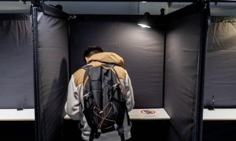 Išankstinis balsavimas antrame Seimo rinkimų ture. ELTA / Žygimantas Gedvila