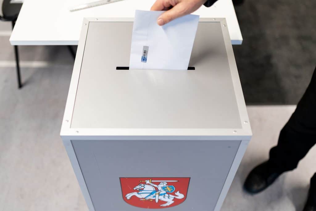 Išankstinis balsavimas antrame Seimo rinkimų ture. ELTA / Žygimantas Gedvila