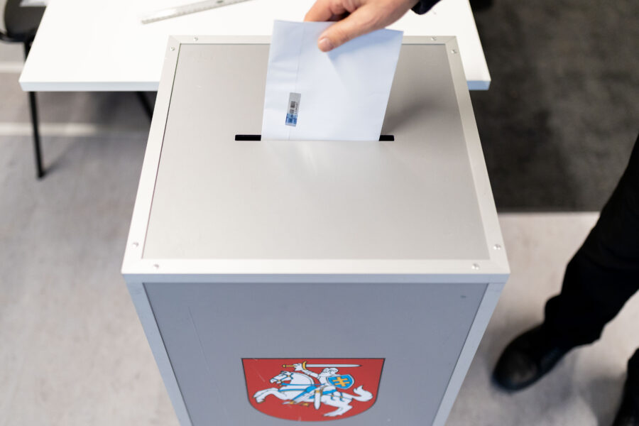 Išankstinis balsavimas antrame Seimo rinkimų ture. ELTA / Žygimantas Gedvila