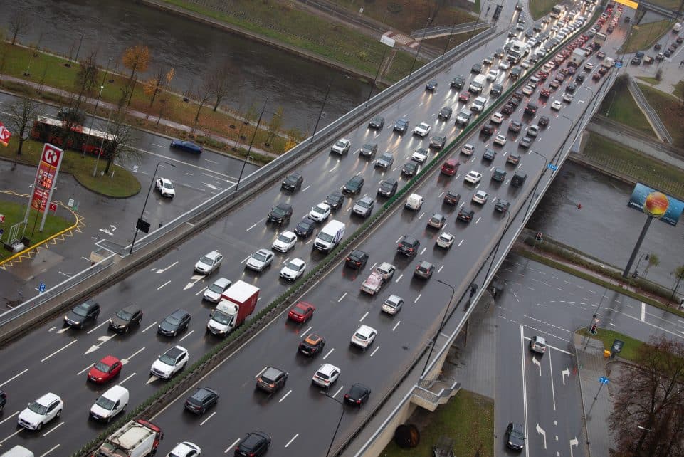 Automobilių kamščiai. ELTA / Andrius Ufartas