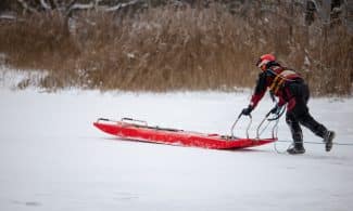 Gelbėjimo operacija vandenyje. ELTA / Andrius Ufartas