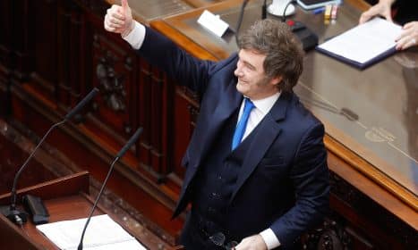 Argentinos prezidentas Milei. EPA-ELTA