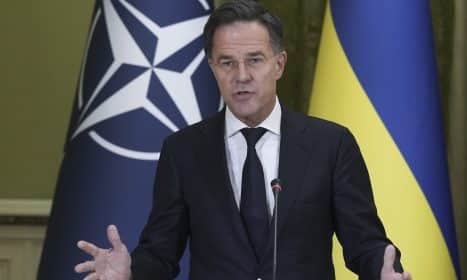 Rutte apie karą Artimuosiuose Rytuose: Ukraina neturi likti be paramos. EPA-ELTA