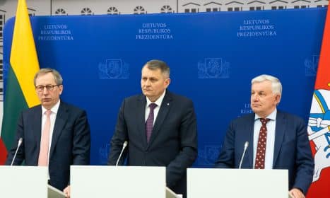 Deividas Matulionis, Gintaras Aliksandravičius, Rimantas Sinkevičius. ELTA / Dainius Labutis