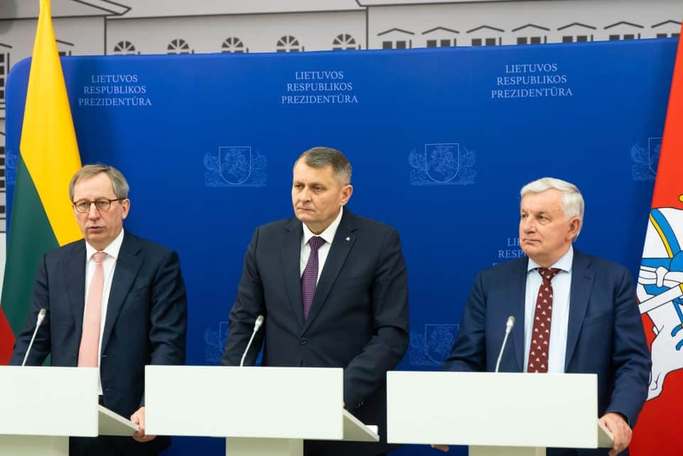 Deividas Matulionis, Gintaras Aliksandravičius, Rimantas Sinkevičius. ELTA / Dainius Labutis