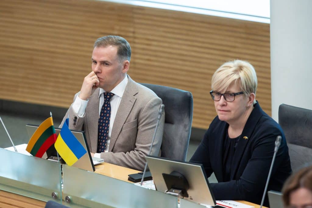 Mindaugas Lingė, Ingrida Šimonytė. ELTA / Andrius Ufartas