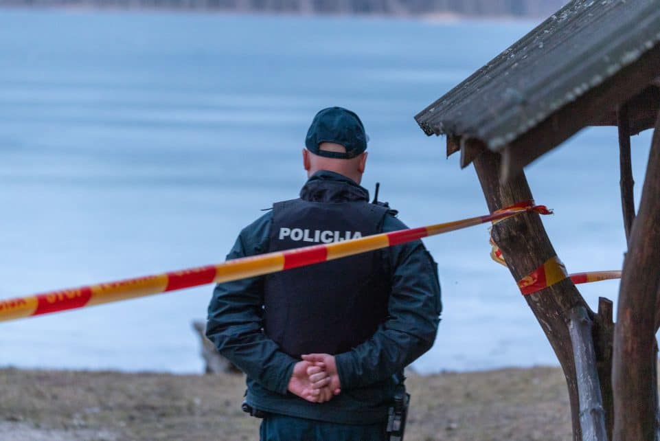 Vieta kurioje Varėnos rajone naktį nukrito dronas. ELTA / Julius Kalinskas