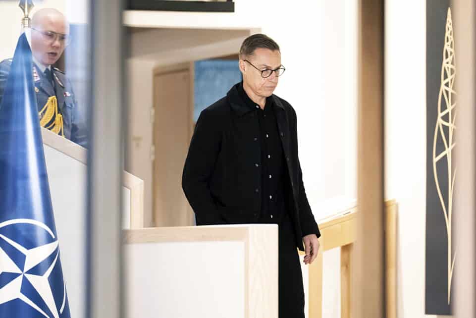 Suomijos prezidentas: derybos dėl taikos Ukrainoje jau gali būti baigtos. EPA/JUSSI ESKOLA