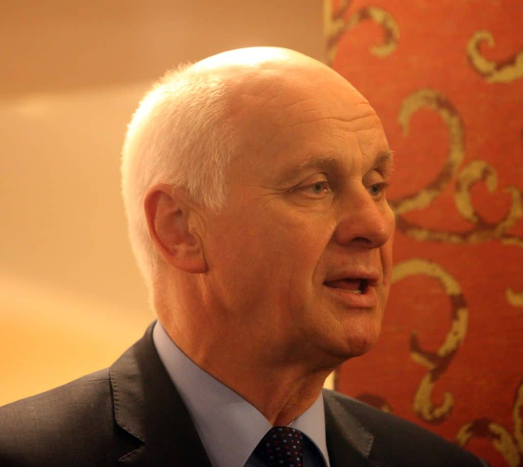 Teatrų festivalio spaudos konferencijoje - "SPA Vilnius" generalinis direktorius Valdas Trinkūnas. Martyno Ambrazo (ELTA) nuotr.