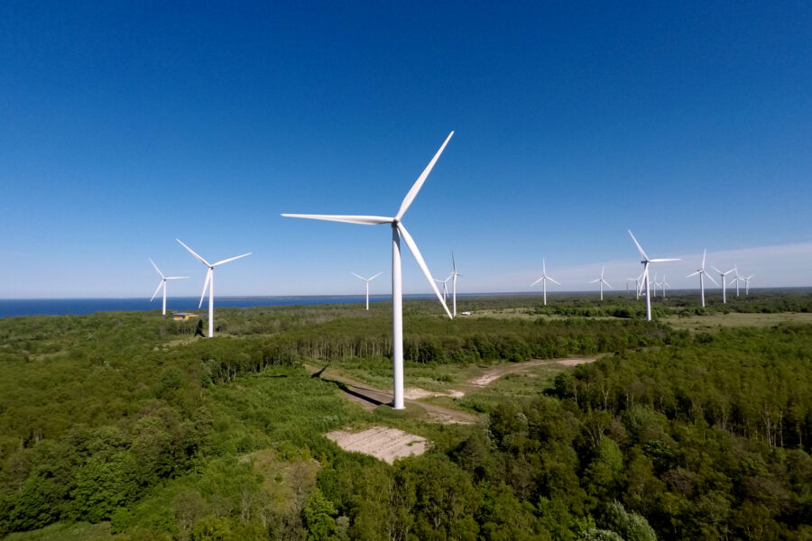 „Enefit Green“ dėl stiprių vėjų kovą išlaikė aukštas gamybos apimtis. „Enefit Green“ nuotr.