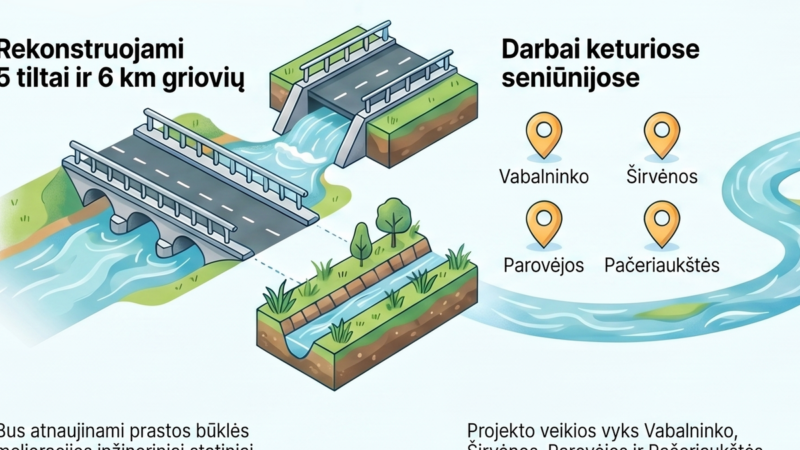 Biržuose pradedama svarbi rekonstrukcija: 5 tiltai ir 6 km griovių, ką tai keis gyventojams?