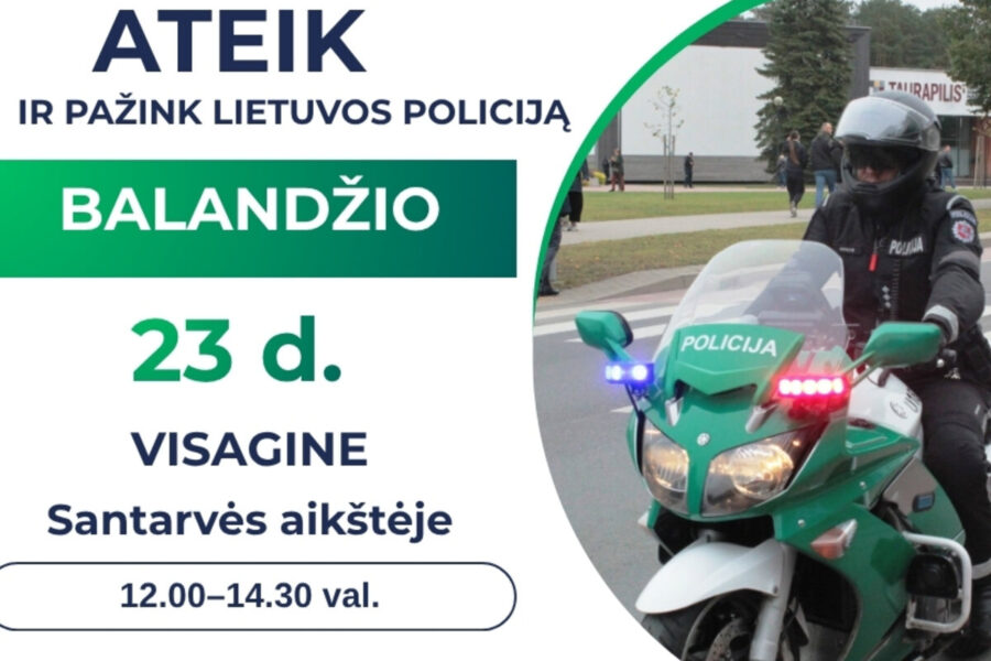 Nepraleiskite: Visagine galėsite iš arti pamatyti slaptą policijos kasdienybę