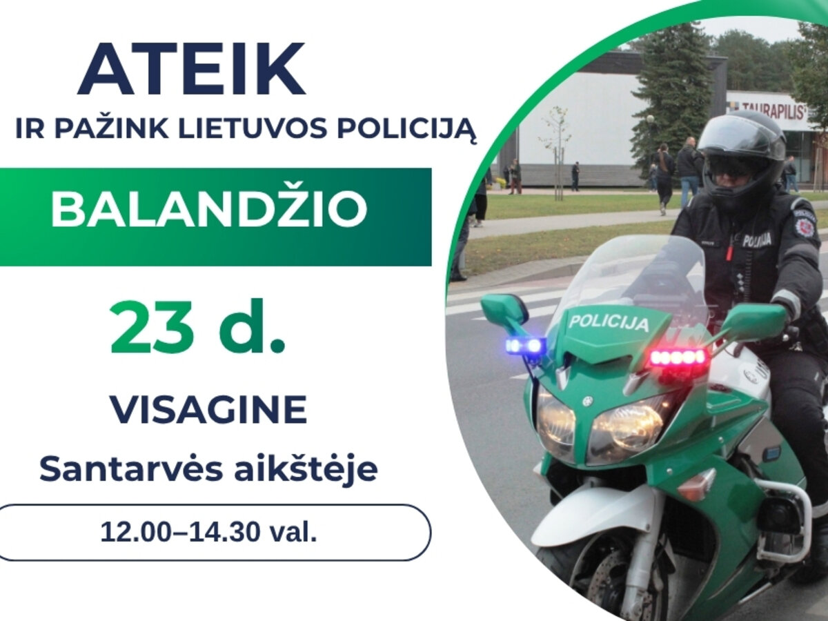 Nepraleiskite: Visagine galėsite iš arti pamatyti slaptą policijos kasdienybę