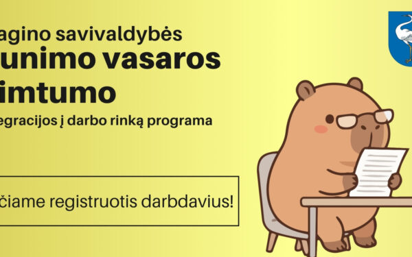 Darbdaviams liko nedaug laiko: skubėkite registruotis į jaunimo vasaros programą