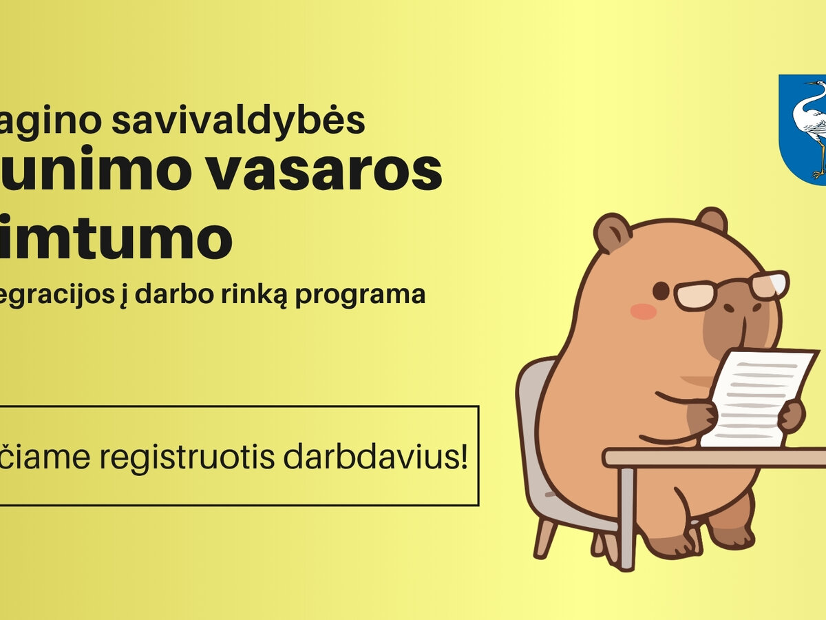 Darbdaviams liko nedaug laiko: skubėkite registruotis į jaunimo vasaros programą