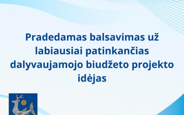 Gyventojai kviečiami balsuoti: iš 9 idėjų bus atrinktos 2, kurios taps realiais projektais
