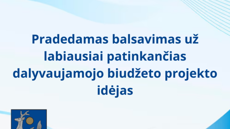 Gyventojai kviečiami balsuoti: iš 9 idėjų bus atrinktos 2, kurios taps realiais projektais
