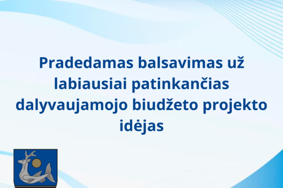 Gyventojai kviečiami balsuoti: iš 9 idėjų bus atrinktos 2, kurios taps realiais projektais