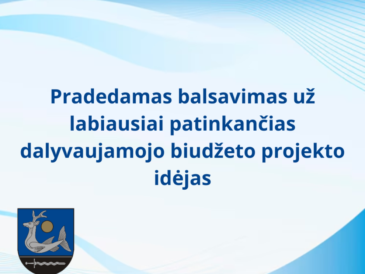 Gyventojai kviečiami balsuoti: iš 9 idėjų bus atrinktos 2, kurios taps realiais projektais