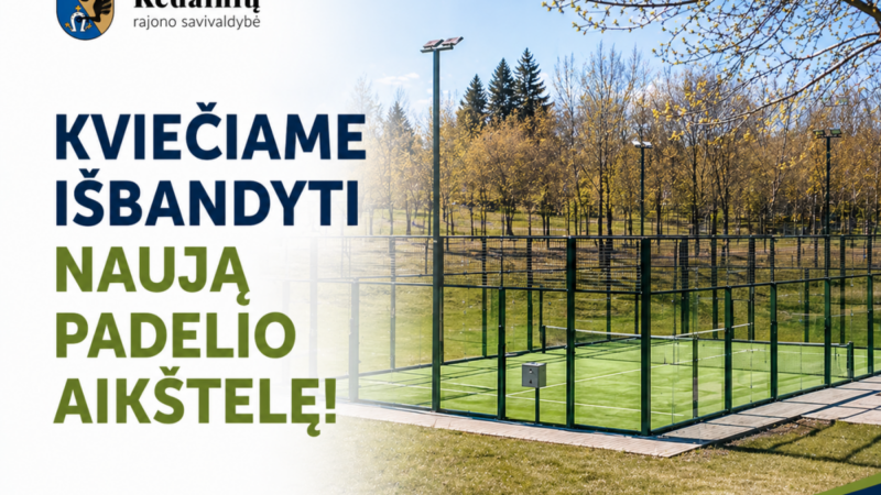 Atidaryta nauja padelio aikštelė: aišku, kada galima žaisti ir ką būtina turėti su savimi