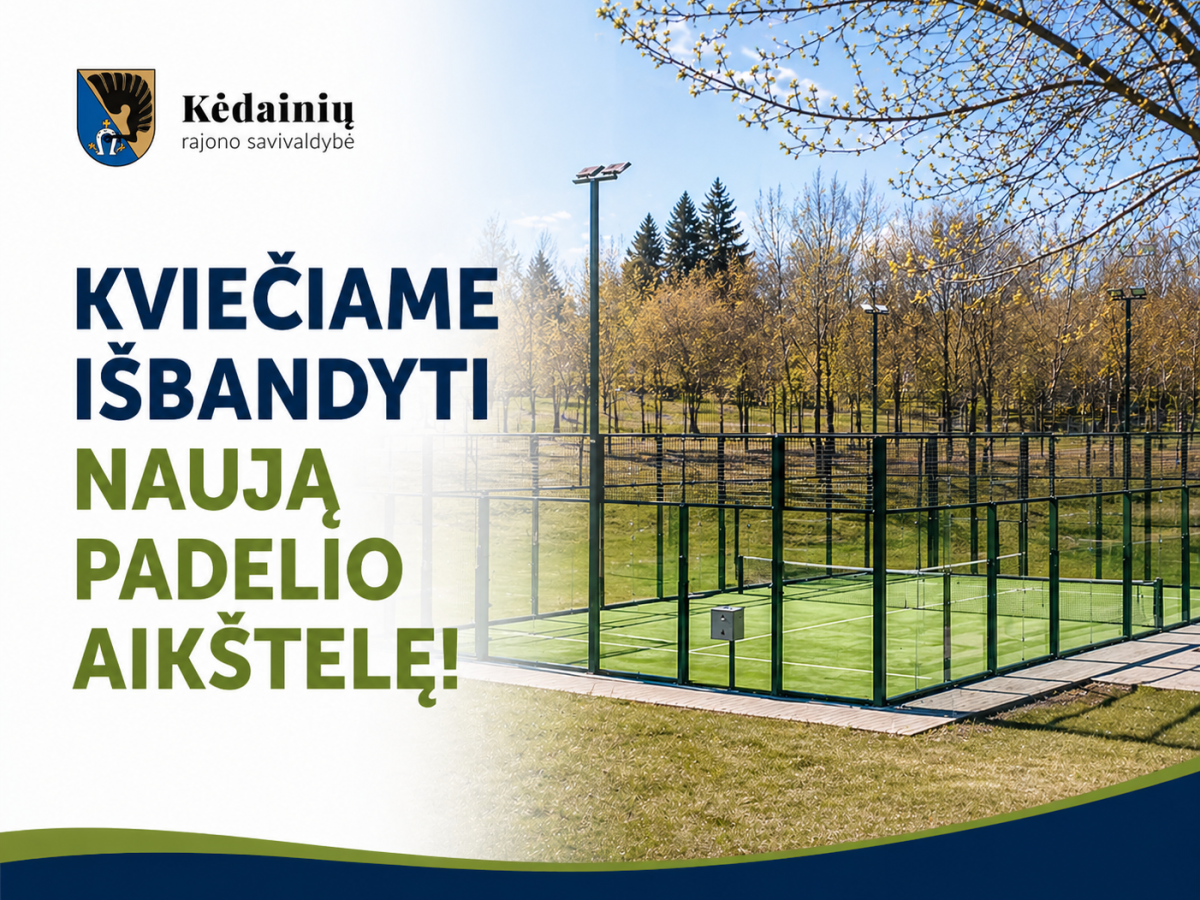 Atidaryta nauja padelio aikštelė: aišku, kada galima žaisti ir ką būtina turėti su savimi