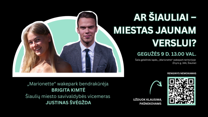 Ar Šiauliai palankūs jaunam verslui: atvirame renginyje atsakymų ieškos verslininkai