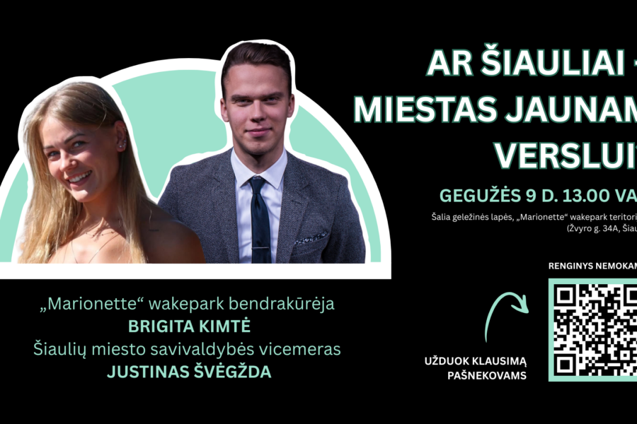 Ar Šiauliai palankūs jaunam verslui: atvirame renginyje atsakymų ieškos verslininkai