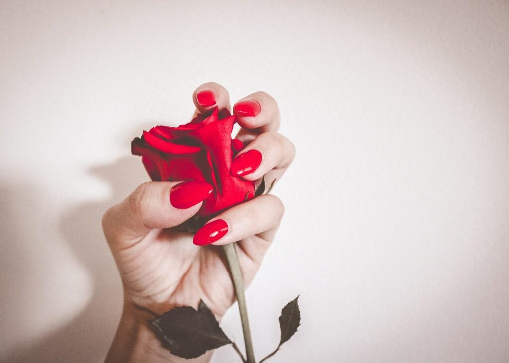 red, nails, manicure, nature, girl, nails manicure, flower background, woman, rose flower, glamour, polish, color, nail polish, make-up, beautiful flowers, rose, flower wallpaper, flower