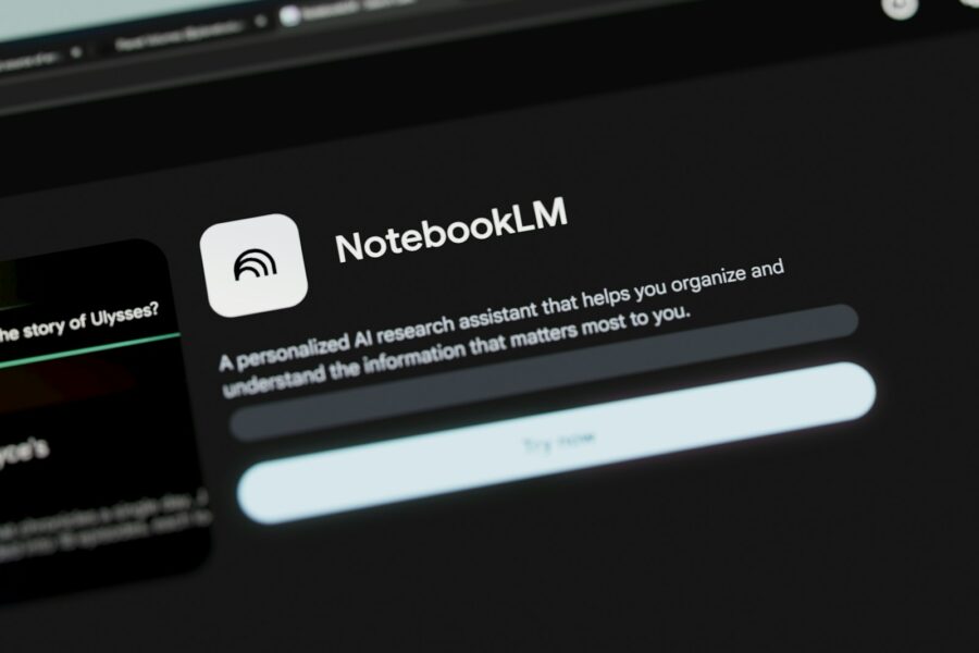 Notebooklm ai research assistant interface on a dark screen