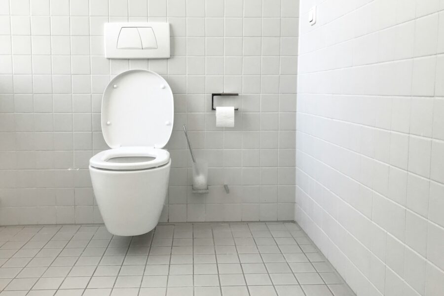 white toilet bowl with cistern