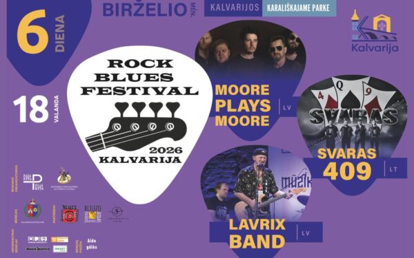 Kalvarijoje griaudės rokas ir bliuzas: aiškėja, kas pasirodys „Rock Blues Festival 2026“