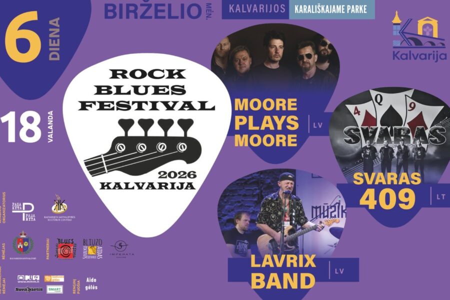 Kalvarijoje griaudės rokas ir bliuzas: aiškėja, kas pasirodys „Rock Blues Festival 2026“