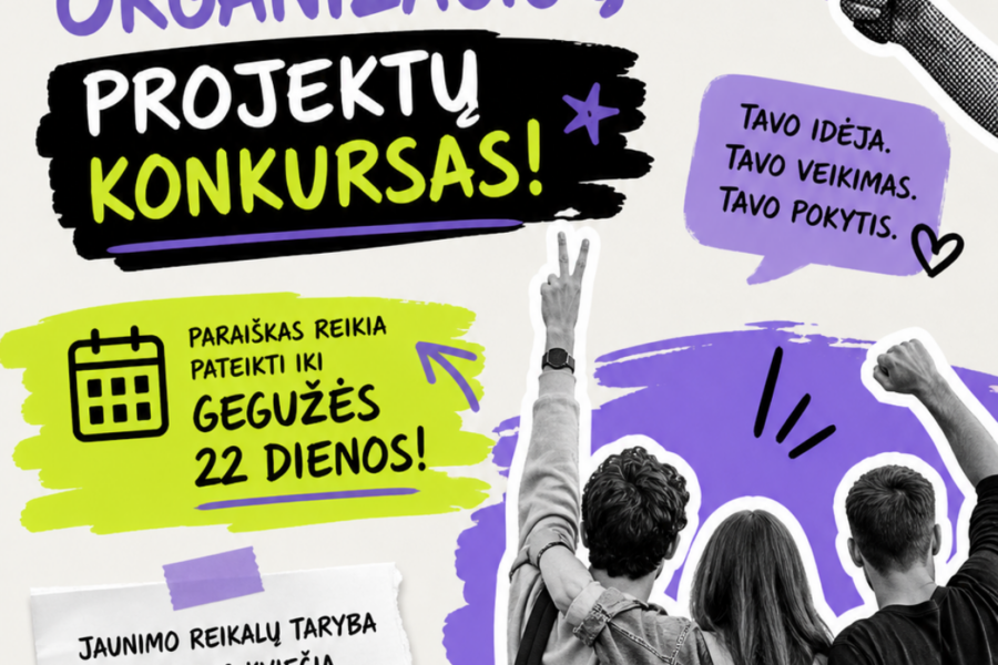 Jaunimo organizacijoms atsiveria galimybė gauti finansavimą: paraiškų laikas ribotas