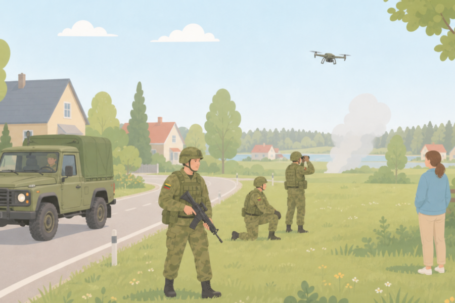 Gyventojams svarbus įspėjimas: pratybų metu bus naudojama pirotechnika, dronai ir technika