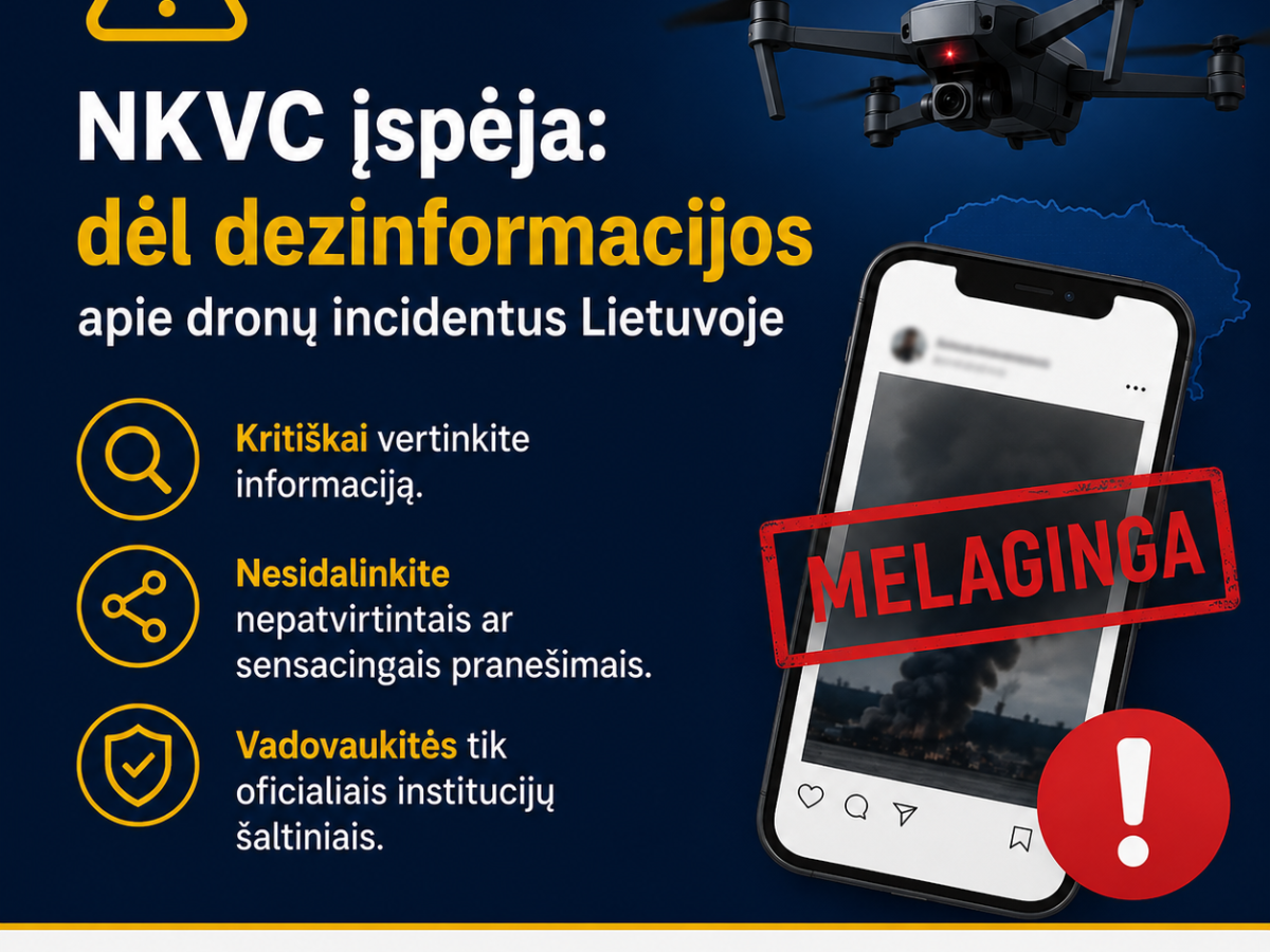 Institucijos skambina pavojaus varpais: apie dronus plinta melagienos ir DI klastotės