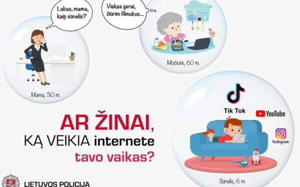 Ar tikrai žinote, ką vaikas veikia internete? Policija ragina nedaryti vienos klaidos