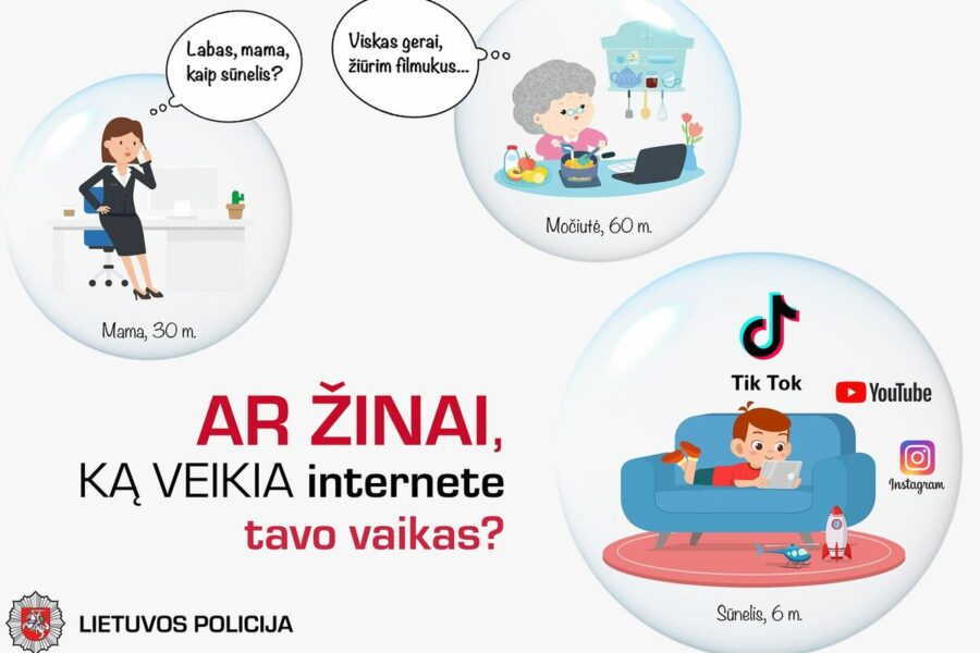 Ar tikrai žinote, ką vaikas veikia internete? Policija ragina nedaryti vienos klaidos