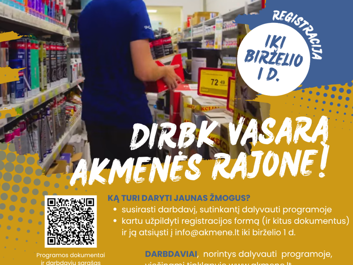 Ar jau registravaisi vasaros darbui? Jaunimo programa siūlo vietas ir kompensacijas