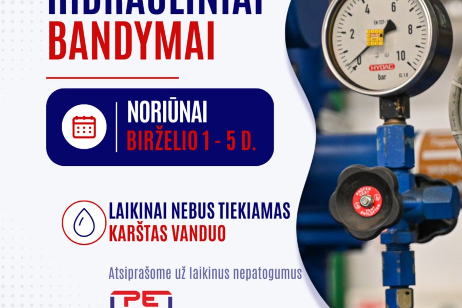 Gyventojams svarbi žinia: birželį laikinai nebus karšto vandens ir šilumos tiekimo
