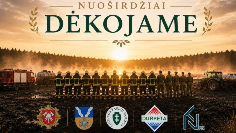 Po sudėtingos kovos suvaldytas durpyno gaisras: ugniagesiai ir savanoriai dirbo ištisas paras