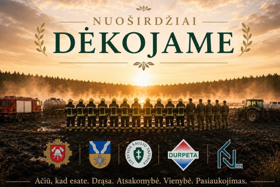 Po sudėtingos kovos suvaldytas durpyno gaisras: ugniagesiai ir savanoriai dirbo ištisas paras