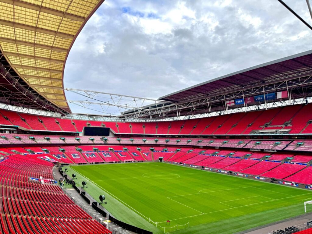 Discover the architectural marvel of Wembley Stadium in London, a premier sports venue.