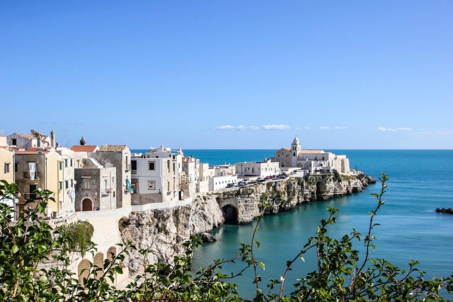 cliff, nature, sea, landscape, puglia, gargano, vieste